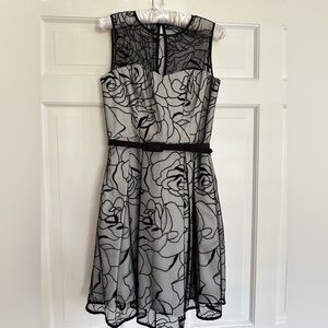 Eliza J black and white dress